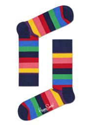HappySocksStripeSokkenDonkerblauwMulti