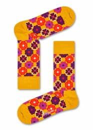 HappySocksFlowerPowerSokken-Geel