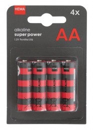 HEMAAAAlkalineSuperPowerBatterijen-4Stuks