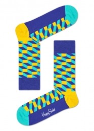 HappySocksFilledOpticSokkenPaarsGeel