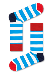 HappySocksStripeSokkenRoodBlauwWit
