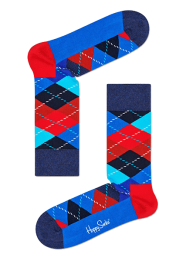 HappySocksArgyleSokkenRoodBlauw