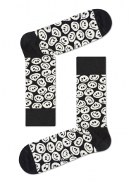 HappySocksTwistedSmileSokkenZwartWit