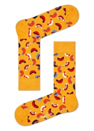 HappySocksHotdogJunkfoodSokken-Geel