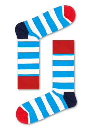 HappySocksStripeSokkenRoodBlauwWit