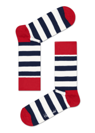 HappySocksStripeSokkenBlauwWitRood