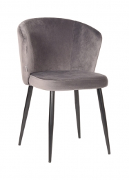 LABEL51EetkamerstoelWaveVelvet-Grijs