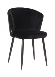LABEL51EetkamerstoelWaveVelvet-Zwart