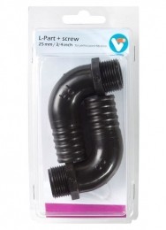 Kniestukmetschroefdraadl-partmetscrew25mm34inch2st-Velda