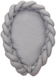 MamaLoesAmyPureGrijs2-in-1BabynestenBraidedBedbumper80661