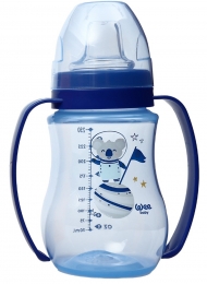 WeebabyGalaxyBlauw250mlBredeFlesmetHandvatten