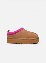 ColorsofCaliforniaBoots-maat38-SuedePlatformLaarzenSabot-Cognac