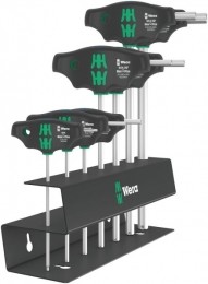 Wera050234530017-delige4547HFSet2Hex-PlusT-greepSchroevendraaiersetInMetalenRek-MetVasthoudfunctie