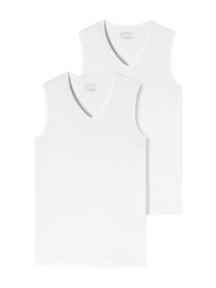 Schiesser-95-5-TanktopV-neck-2-pack-wit