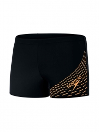 Speedo-EcoAquashort-MedleyLogo-Zwart-OranjeMaatS