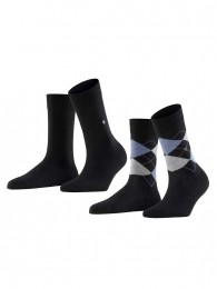 Burlington-2pSocks-EverydayMix-zwartMaat36-41