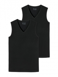 Schiesser-95-5-TanktopV-neck-2-pack-zwartMaatS