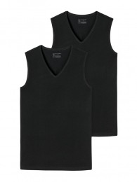 Schiesser-95-5-TanktopV-neck-2-pack-zwartMaatS