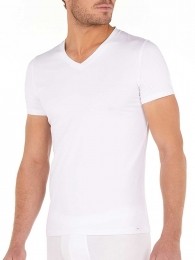 HOM-T-ShirtV-neck-TencelSoft-witMaatXL