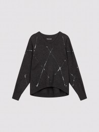 Lichtgewichtkasjmiersweatermetpailletten