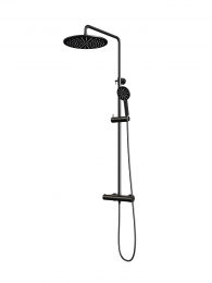 RegendoucheBrauerBlackShowerpipemetThermostaat30cm3StandenMatZwartBrauer