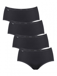Sloggi-BasicMidi4-pack-zwartMaat38