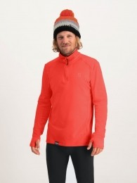 PoederbaasMidlayerPullyHerenFourSeasonsLightweightMandarinRed-S