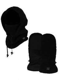 HeatkeeperDamesWinterSet-BalaclavaWanten-Teddy-Zwart