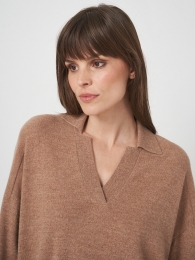 Oversizedkasjmiermixtruimetpolokraag