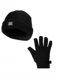 HeatkeeperKinderWinterSet-MutsHandschoenen-Zwart-5-8jaar