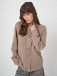 Kasjmier-wolblousemetcasualfitenoverhemdkraag