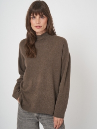 Organischekasjmierpullovermetopstaandekraag