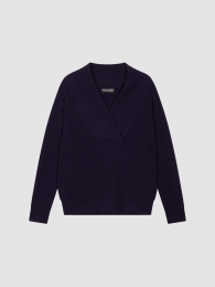 GrofgebreideKasjmierKabeltruimetV-hals