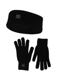 HeatkeeperDamesWinterSet-HoofbandHandschoenen-Zwart