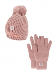 HeatkeeperDamesWinterSet-MutsHandschoenen-Roze