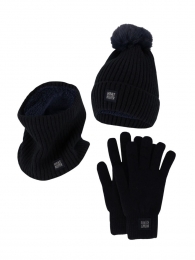 HeatkeeperDamesWinterSet-MutsHandschoenenNekwarmer-Navy