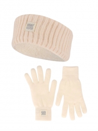 HeatkeeperDamesWinterSet-HoofbandHandschoenen-OffWhite