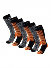 PoederbaasSkisokken6-packOranje-4346