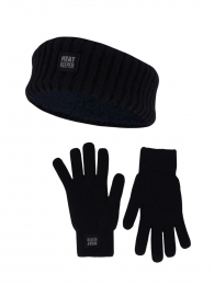 HeatkeeperDamesWinterSet-HoofbandHandschoenen-Navy