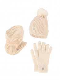 HeatkeeperDamesWinterSet-MutsHandschoenenNekwarmer-OffWhite