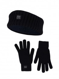 HeatkeeperDamesWinterSet-HoofbandHandschoenen-Navy