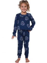 Perzikfleecemeisjespyjamaharten