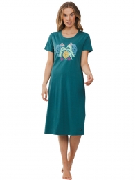 Duurzaamkatoenennachthemdturquoise