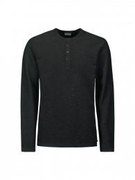 NoExcessT-ShirtLongSleeveGranddadSlubMelangeBlack3XL