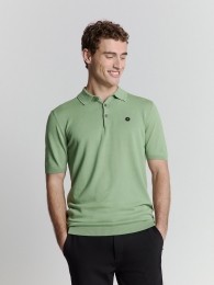 NoExcessPulloverShortSleevePoloButtonSolidGreenXL