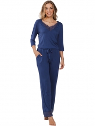 Duurzamepaarsblauwepyjamakant