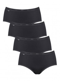 Sloggi-BasicMidi4-pack-zwartMaat40