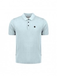 NoExcessPulloverShortSleevePoloButtonSolidIceL
