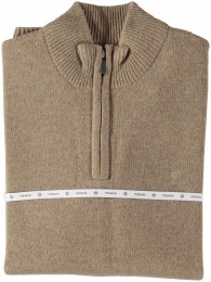 FellowsUnitedPulloverPremiumHalfZipJerseyKnitMidBrownM