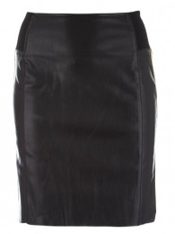 VeroModaBandButterHwAkFauxLeatherSkirt
